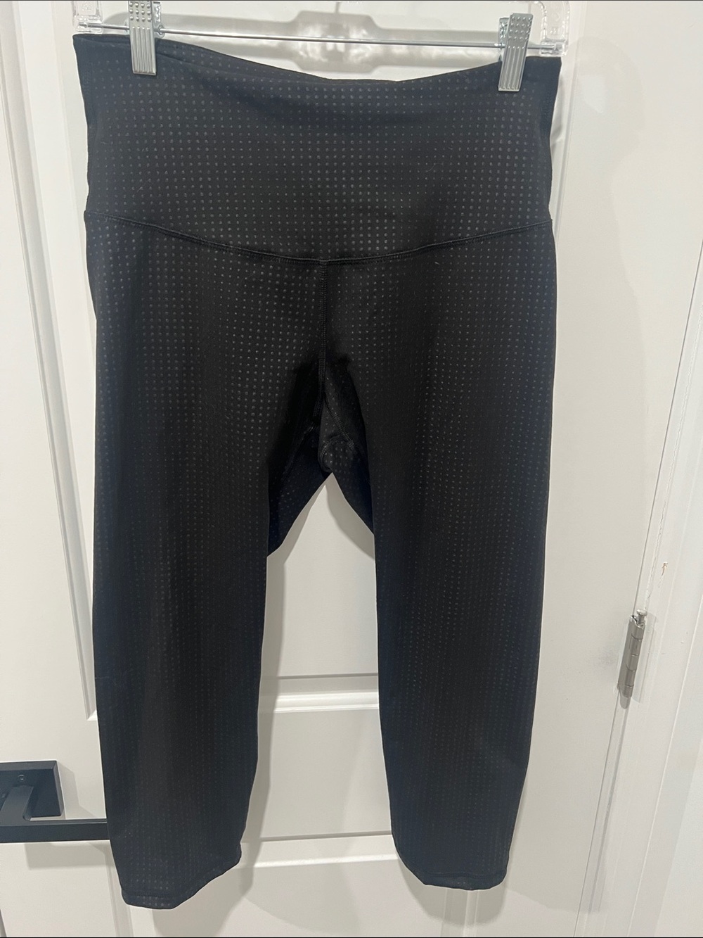 Old Navy Active Go-Dry Black High-Waist Athletic Cropped Pants Size Large